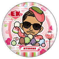 LDH EXILE ATSUSHI ガチャ オンライン 缶バッジ レア 75mm LDH mobile 公式モバイルサイト